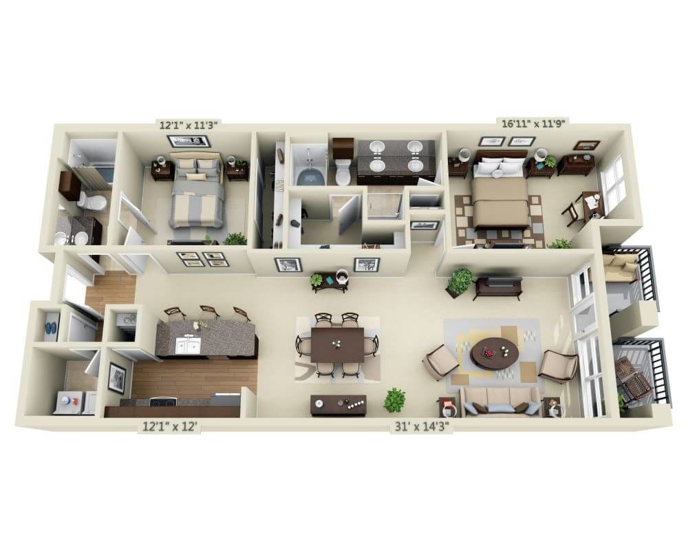 Floor Plan - Aqua - Positano