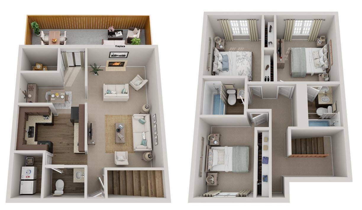Floor Plan - 3BR 2.5BTH