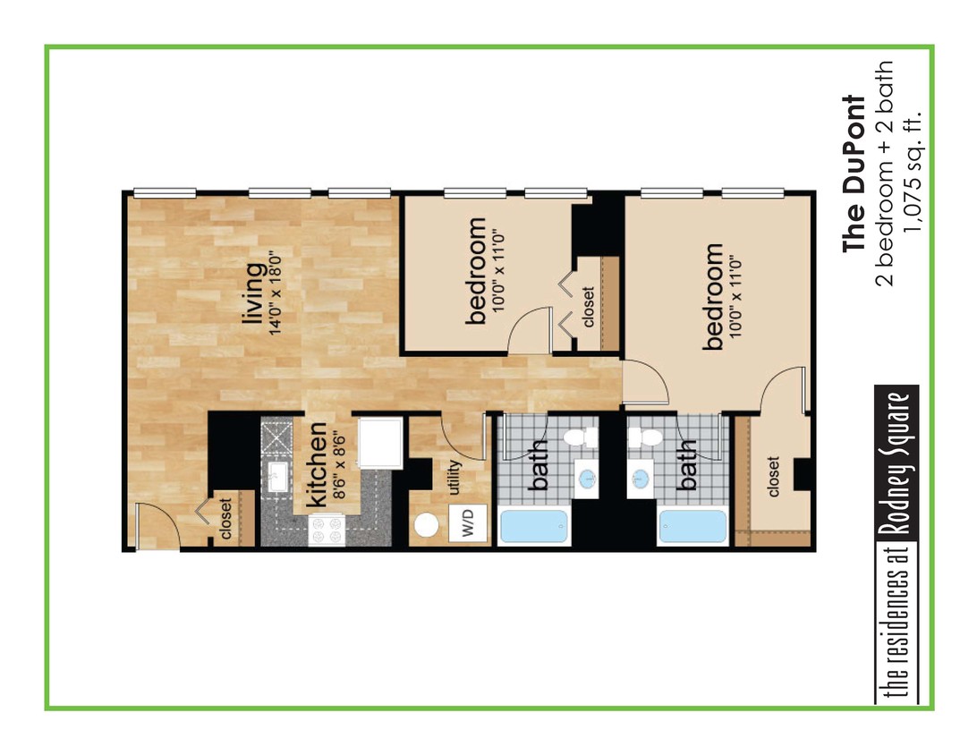 Floor Plan - Dupont Two Bedroom