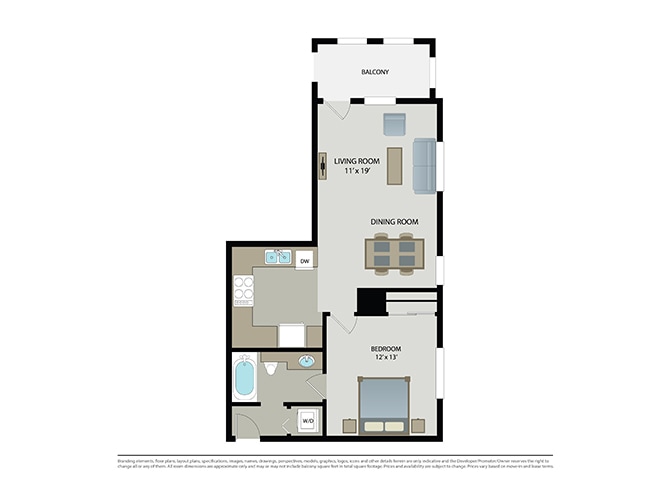 Floor Plan - Rittenhouse Flat - Income Restricted