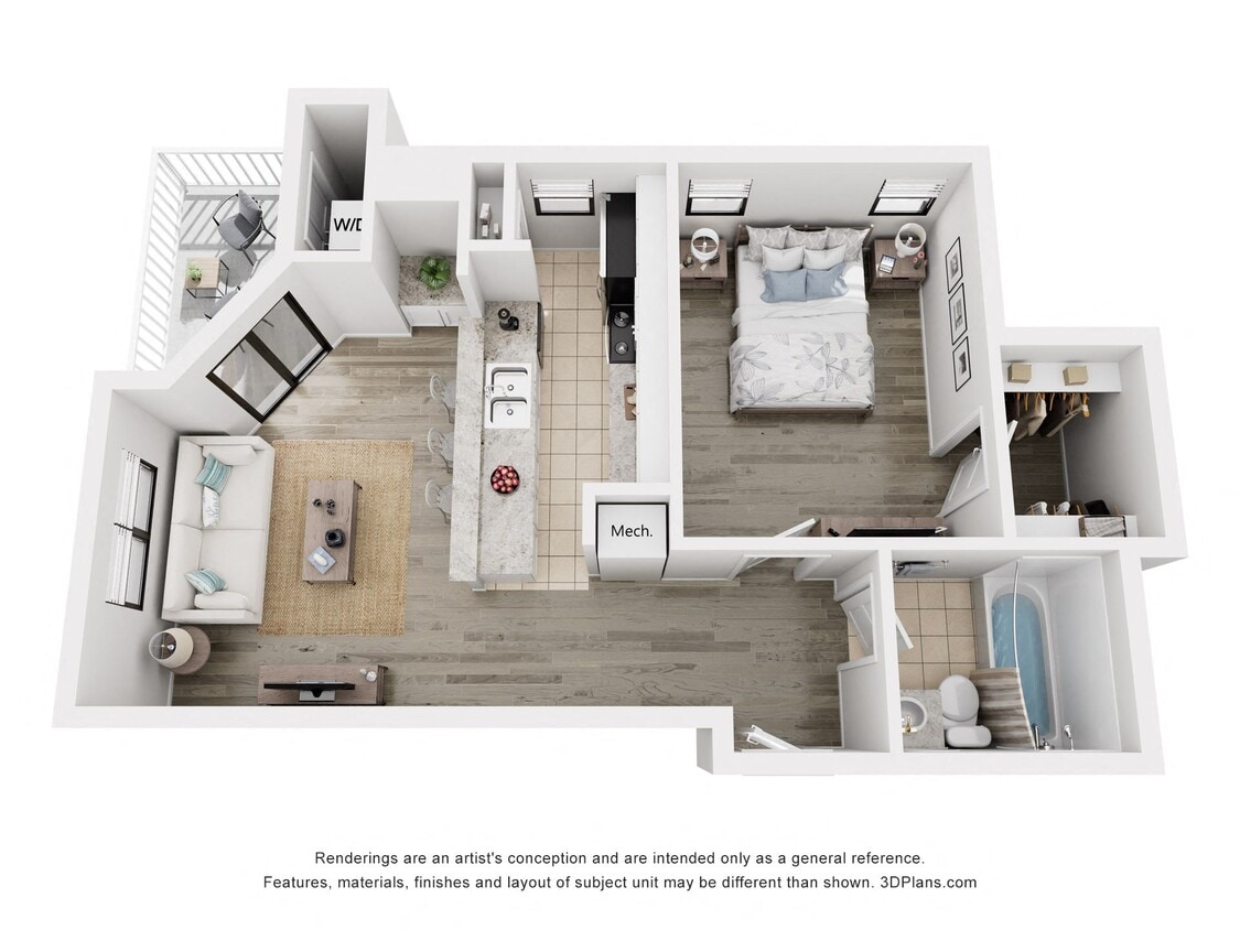 Floor Plan - 1 Bedroom A2