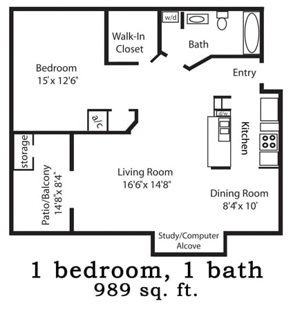 Floor Plan - Lakes 1/1L