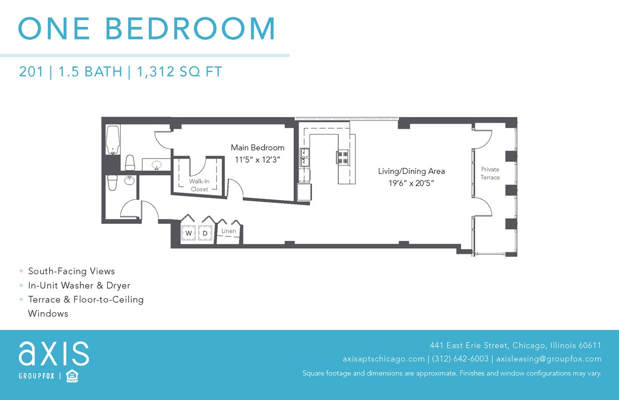Floor Plan - One Bedroom Loft