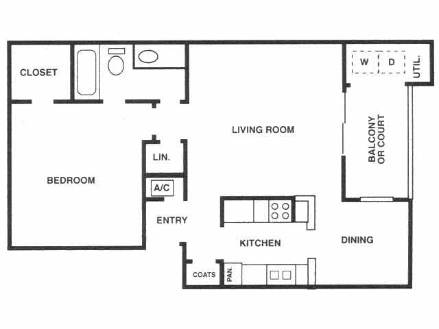 1BR/1BA - 1B