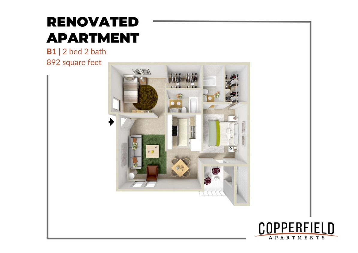 Floor Plan - B1 Renovated