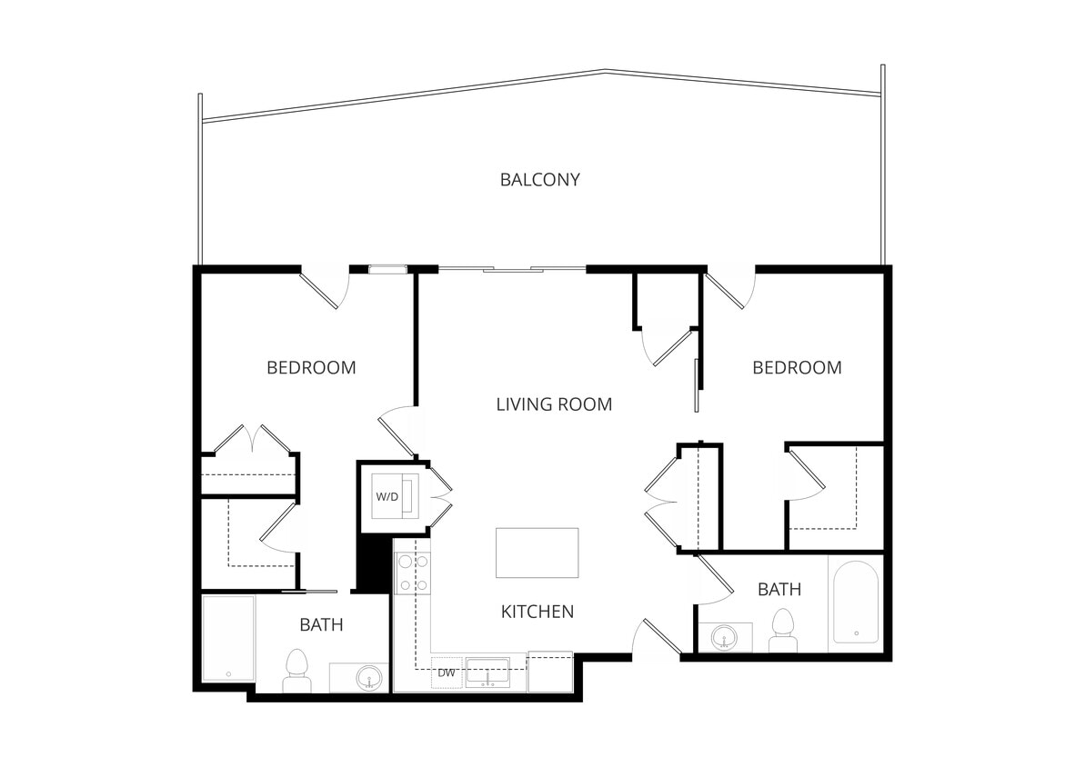 Floor Plan - Blue D1 2X2