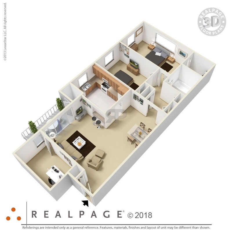 Floor Plan - Two Bedroom with Den
