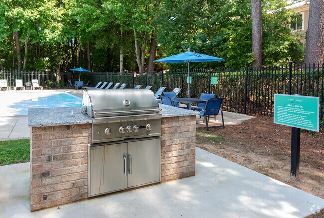 Poolside BBQ - Cary Pines Apartments