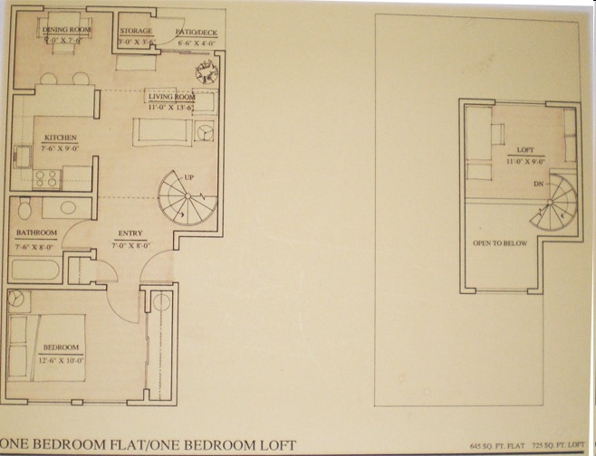 One Bedroom with Loft - One Bedroom Loft