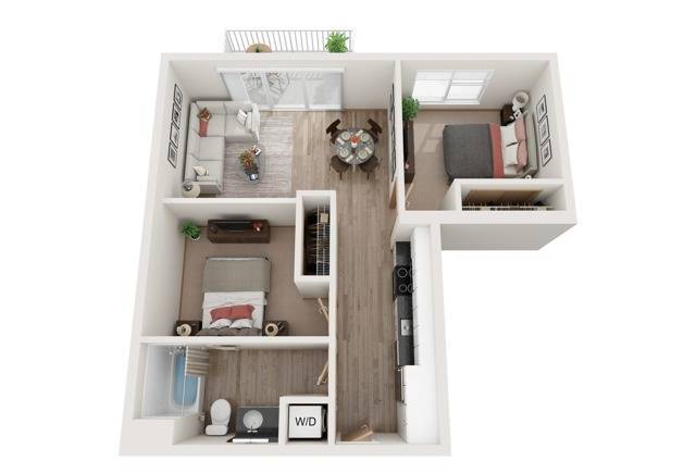 2 Bed / 1 Bath - 778 SF - Canal
