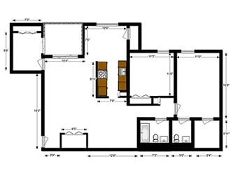 Floor Plan - 2 BEDROOM/DEN (2C)