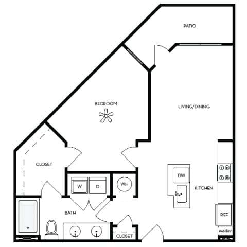Floor Plan - One-Bedroom (A5)