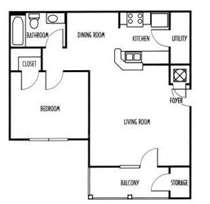 1BR/1BA - A1