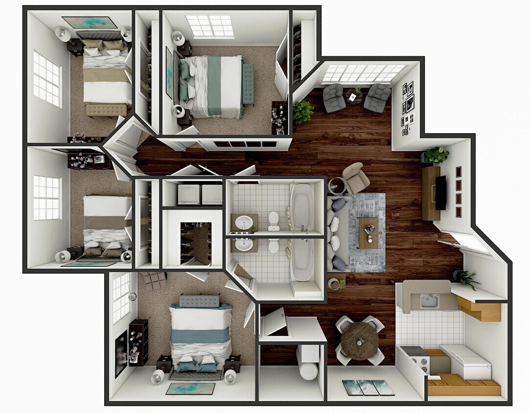 Floor Plan - 4BR2B - 60%Ashton Point