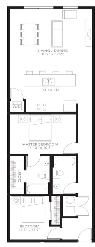 Floor Plan - 2BR-C10