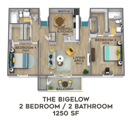 Floor Plan - Two bedroom