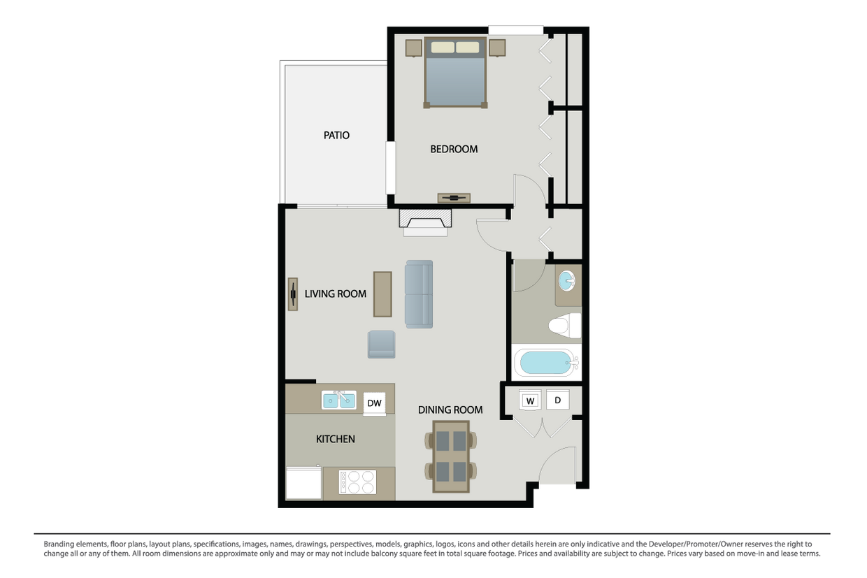 B3 - 1 Bed 1 Bath - B3 - 1 Bed 1 Bath
