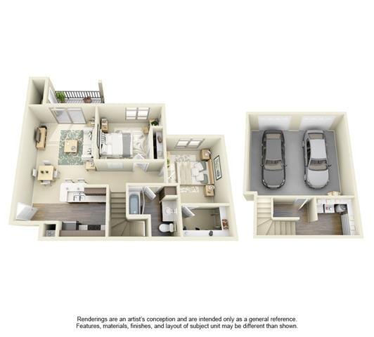 Floor Plan - 2B1BG