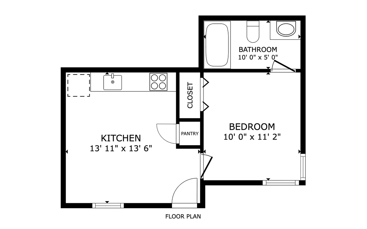 Floor Plan - 1BR / 1 bath - FP 1