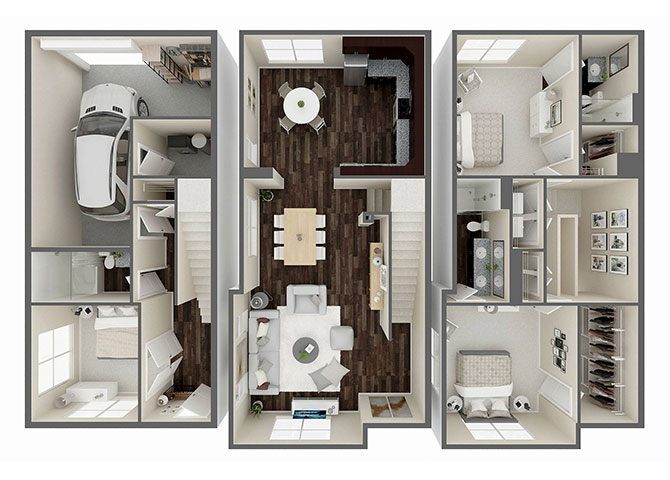 Floor Plan - A - Townhome