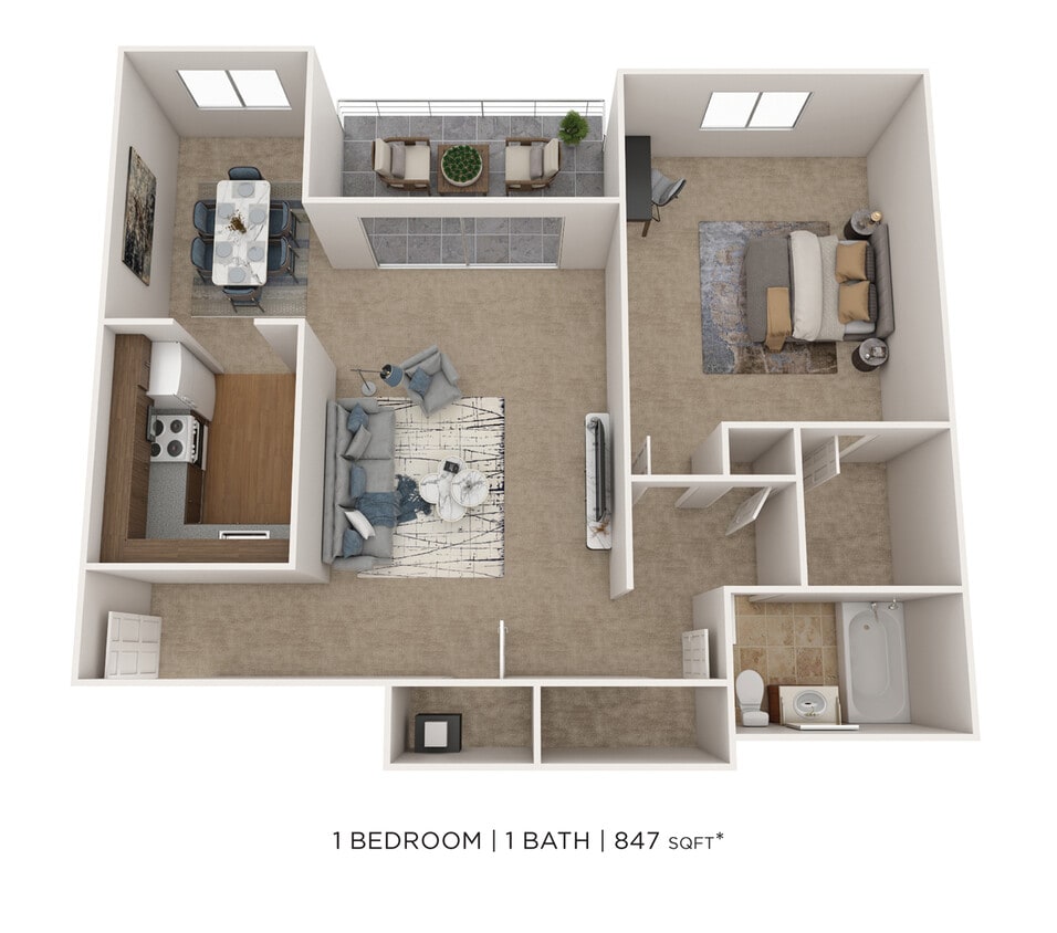 Floor Plan - One Bedroom