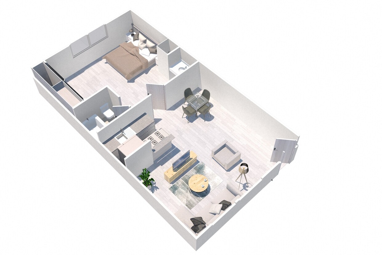 Floor Plan - One Bedroom