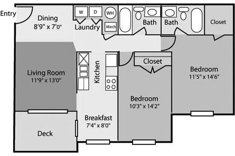 Floor Plan - Fisher Renovated B2A