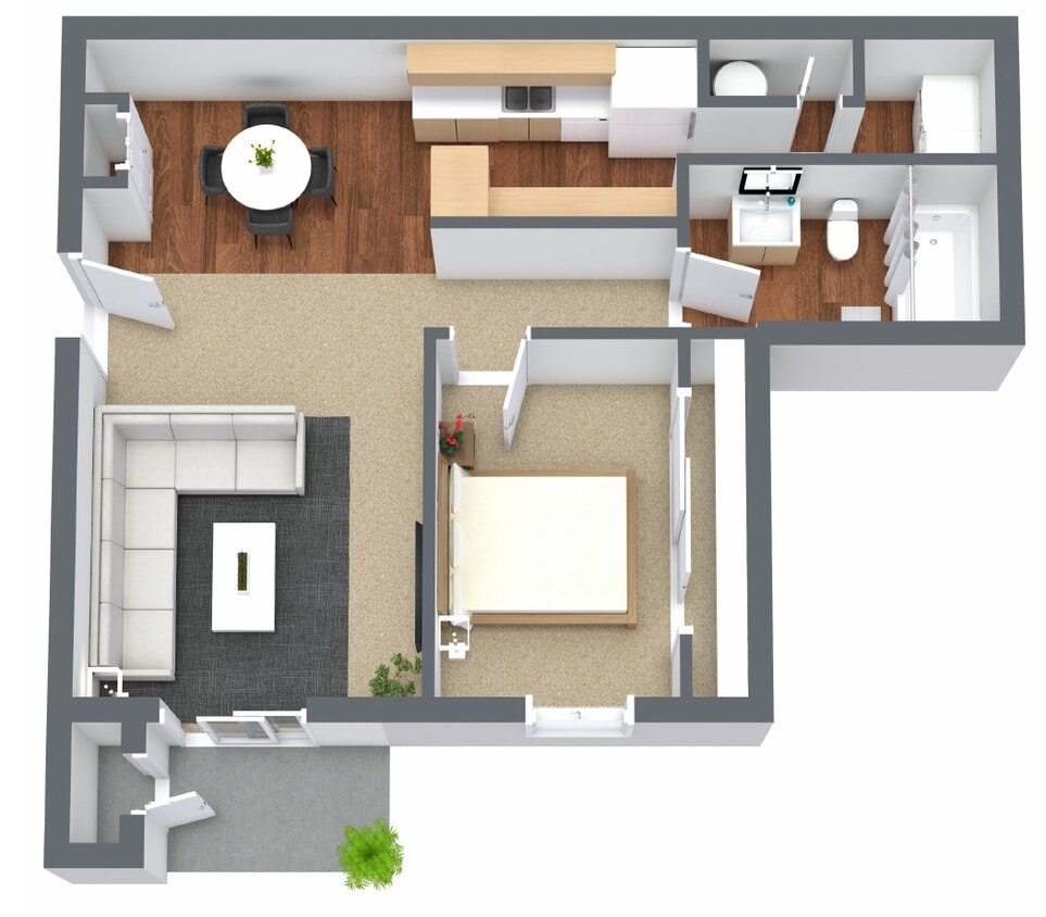 Floor Plan - One Bedroom