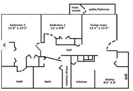 2BR/2BA - Two Bedroom Two Bath