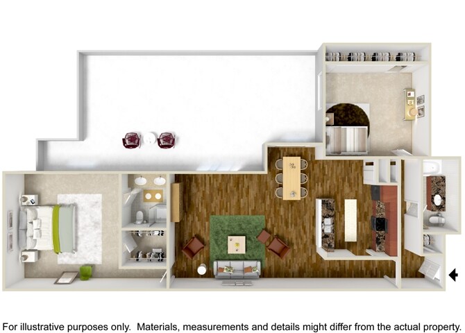 Floor Plan - 2 Bedroom 2 Bath