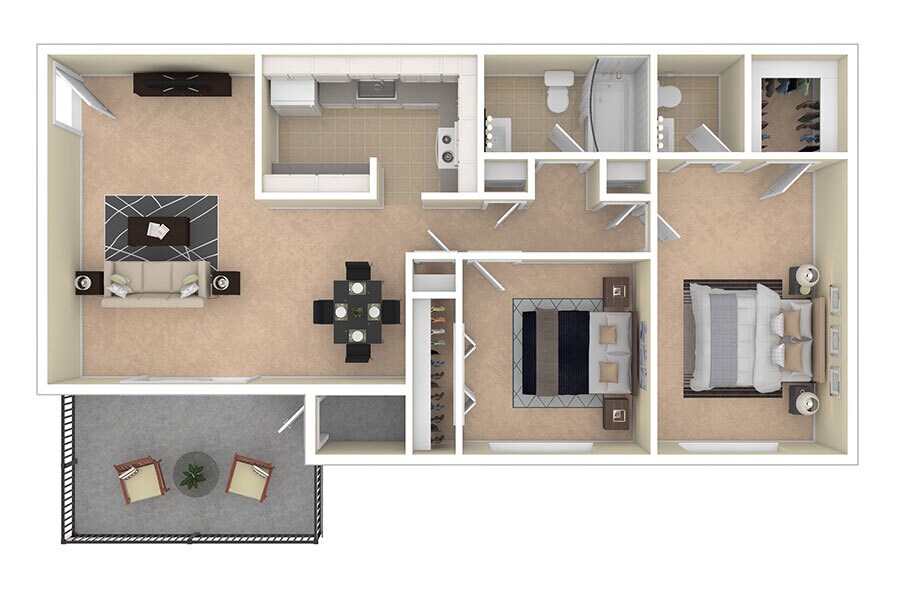 Floor Plan - 2 BEDROOM