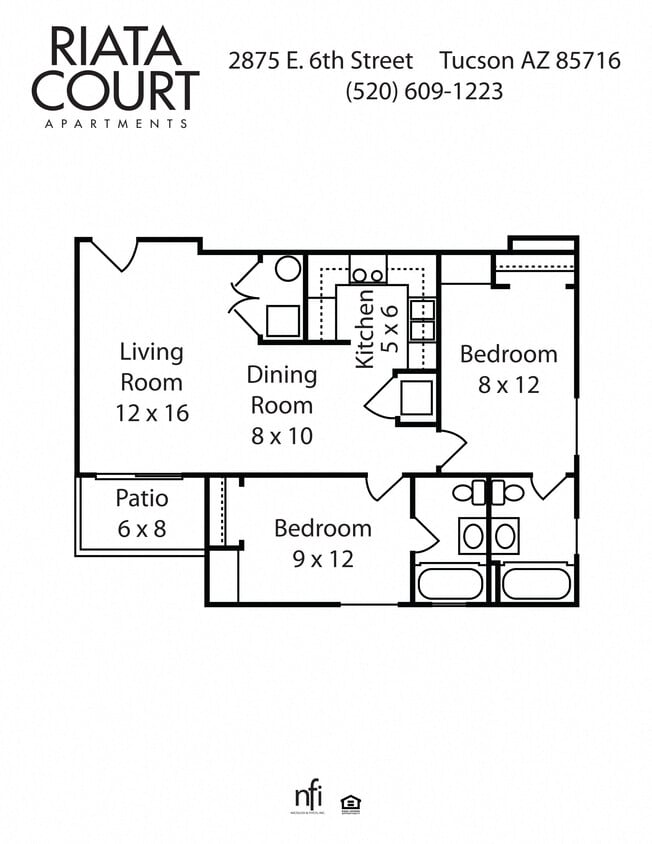 Floor Plan - 2 Bedroom / 2 Bath