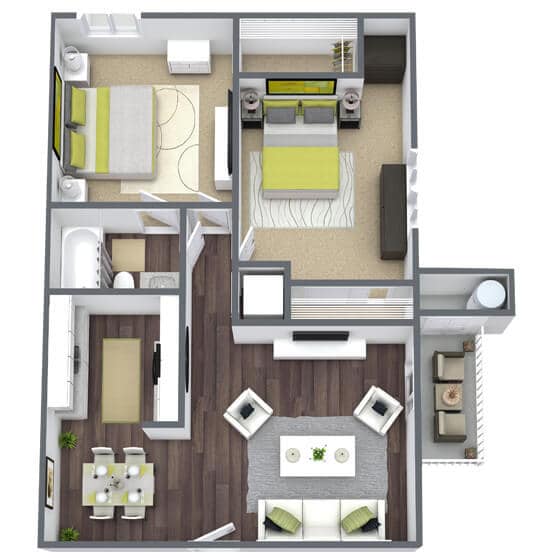 Floor Plan - 2 Bedroom A