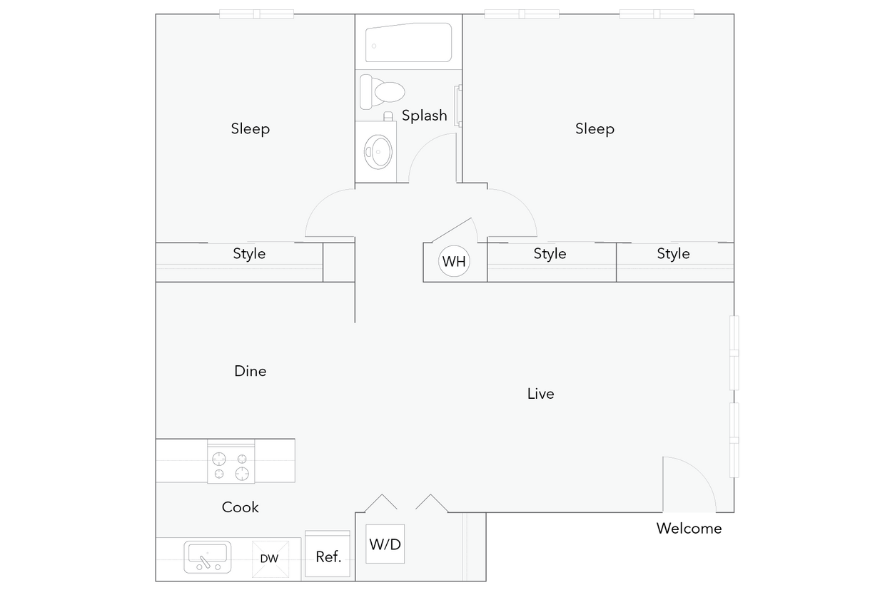 Berkley | 2-Bedroom Floorplan - Berkley