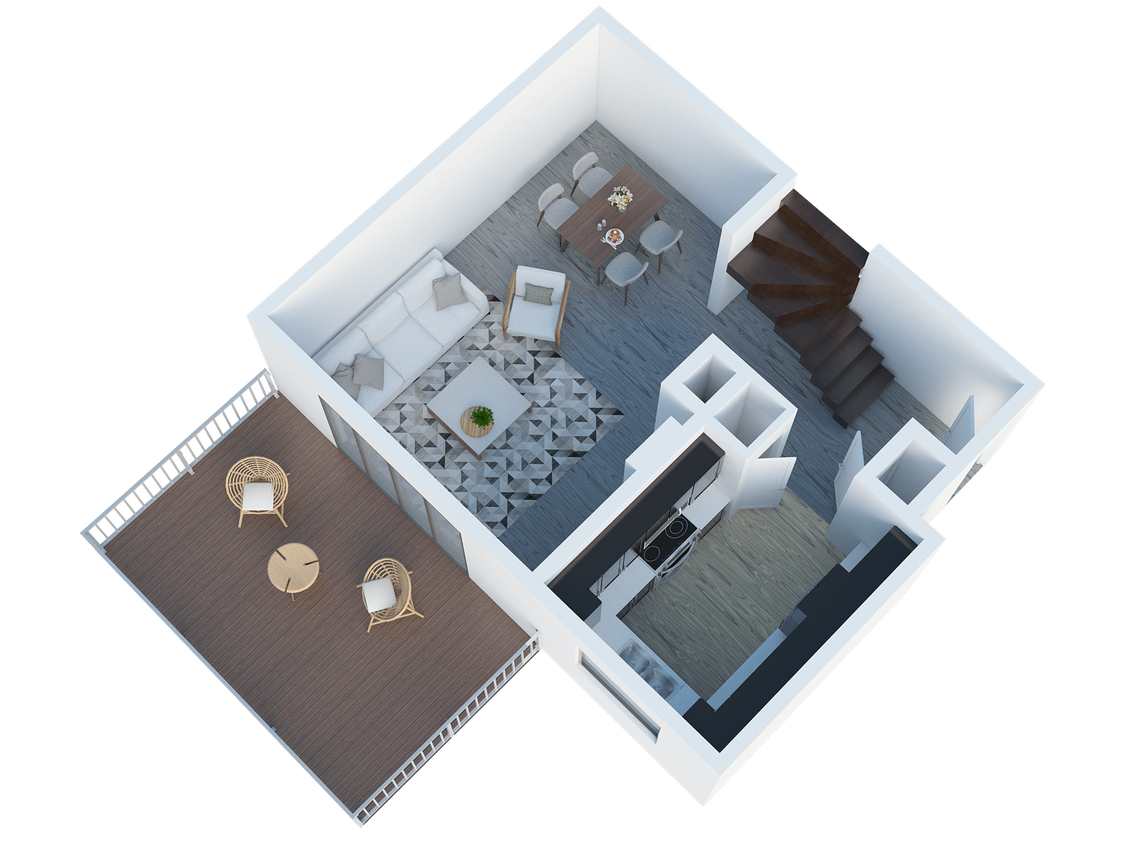 Floor Plan - 2 Bedroom - 2 Bath Plan A