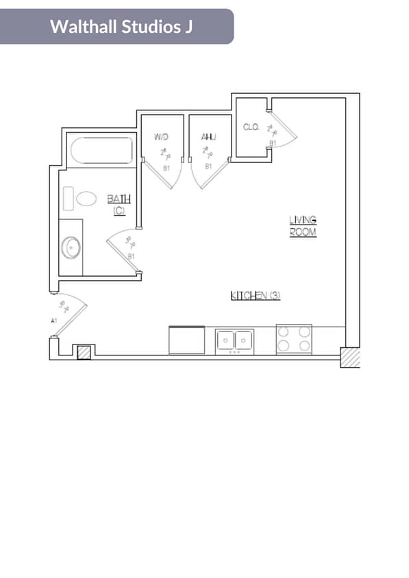 Floor Plan - Walthall Studio J