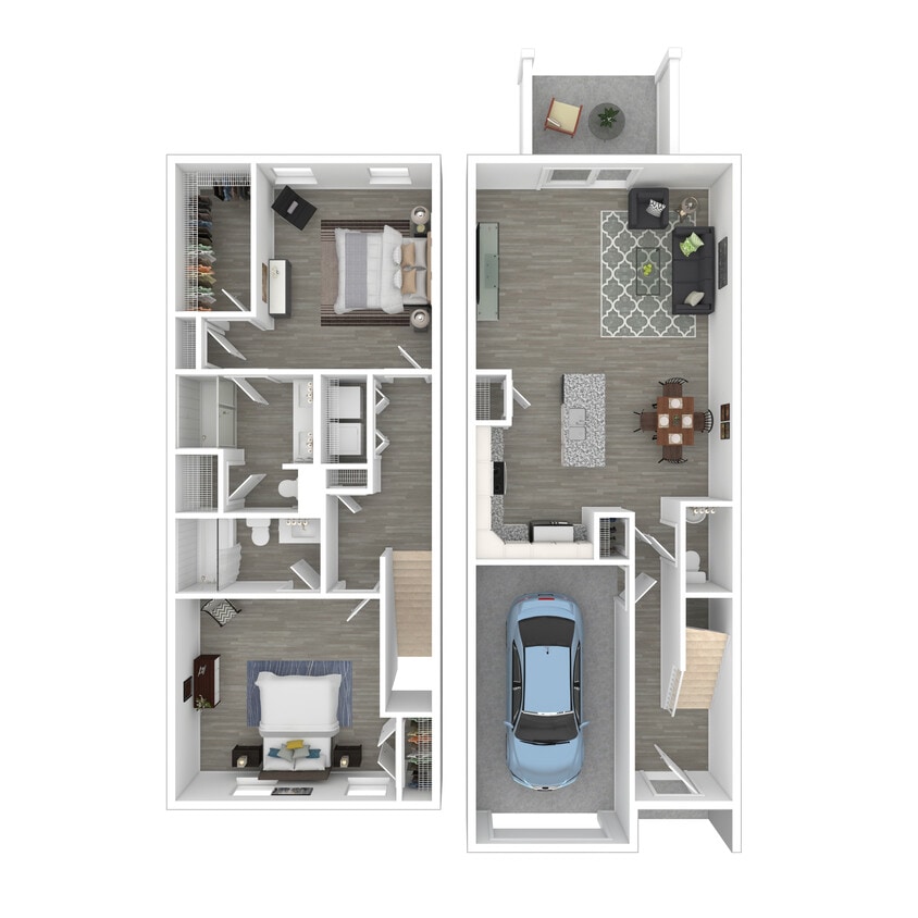 Coastline - 2 Beds, 2.5 Baths, 1353 sq. ft. Townhome - Coastline