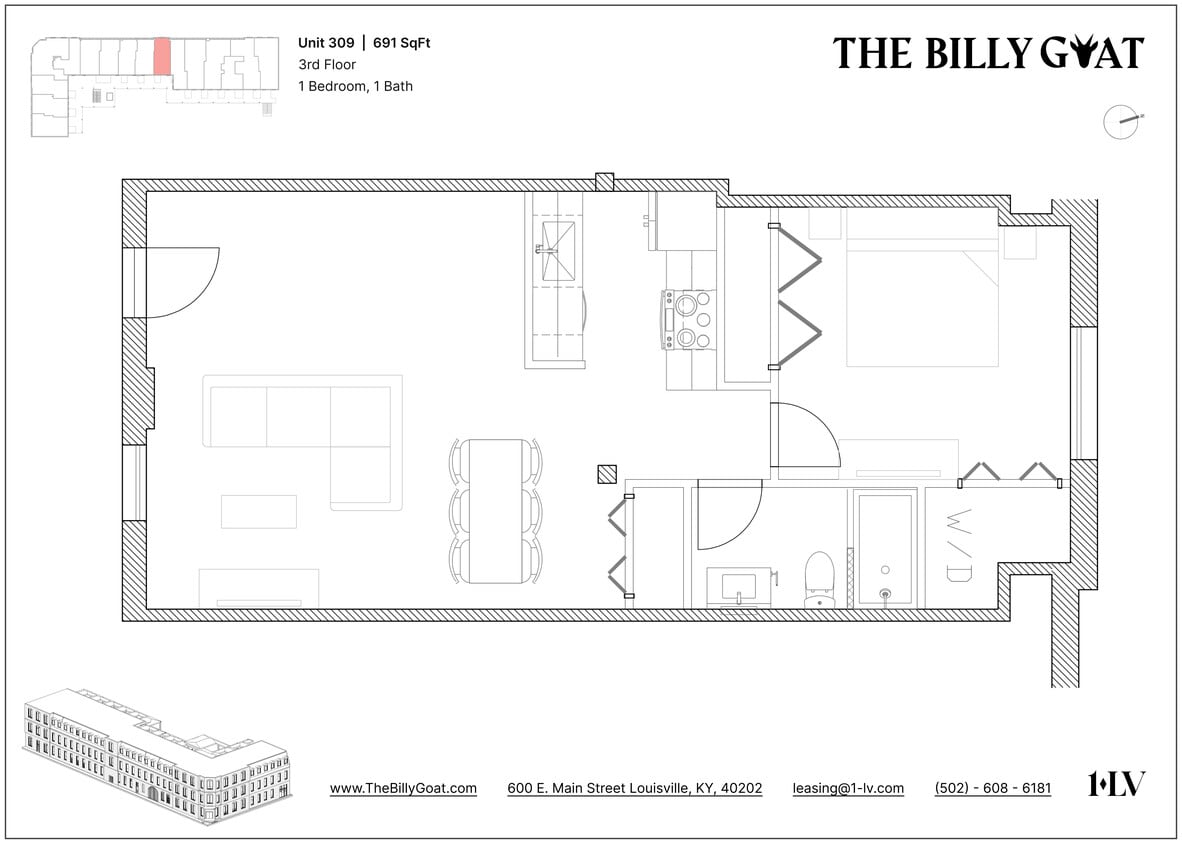 Floor Plan - 1 Bedroom Suite
