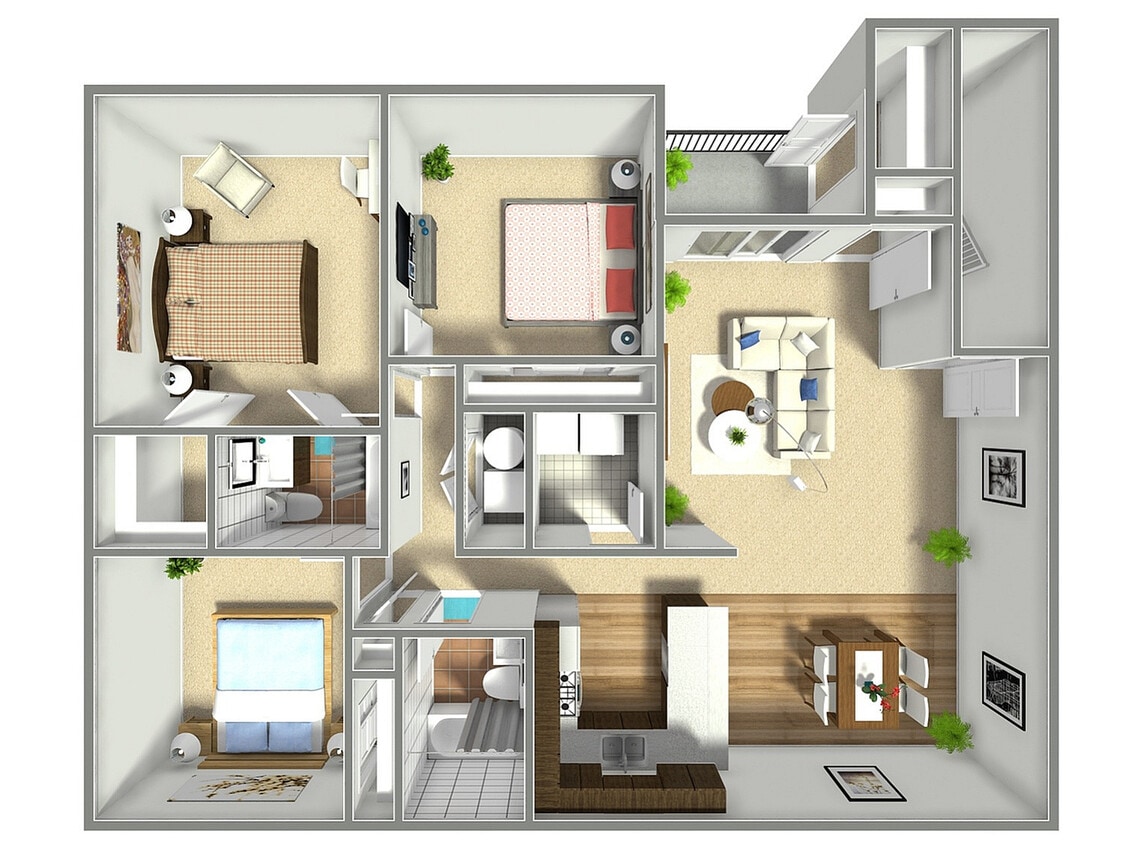 708196169-elevated-lavender-3bed-1-bath-1350-sqft-3d-photo - Elevated Lavender