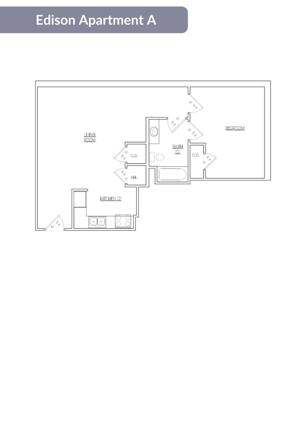 Floor Plan - Edison Apartment A