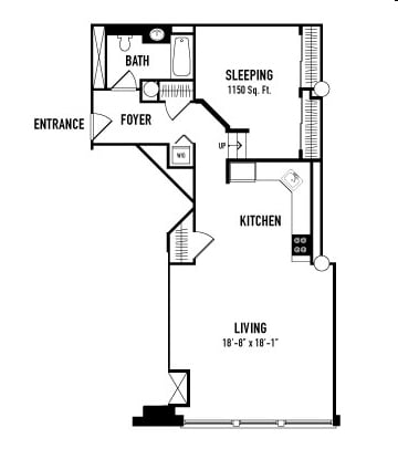 Floorplan G - 1 Bedroom H Platform