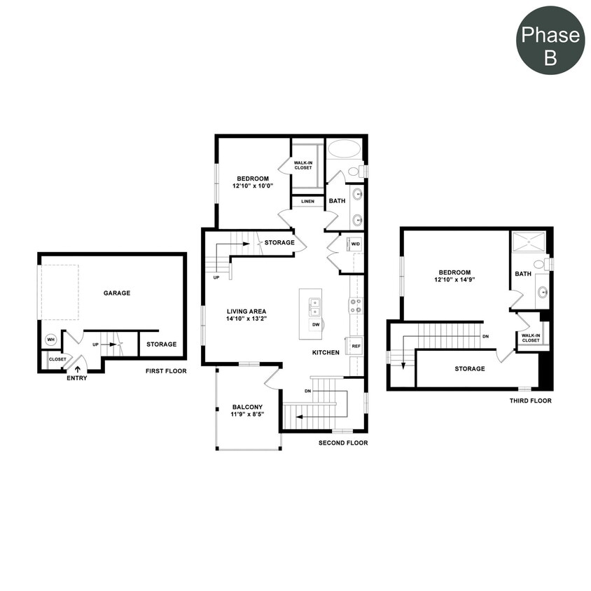 Floor Plan - The Townhomes Plan 1A