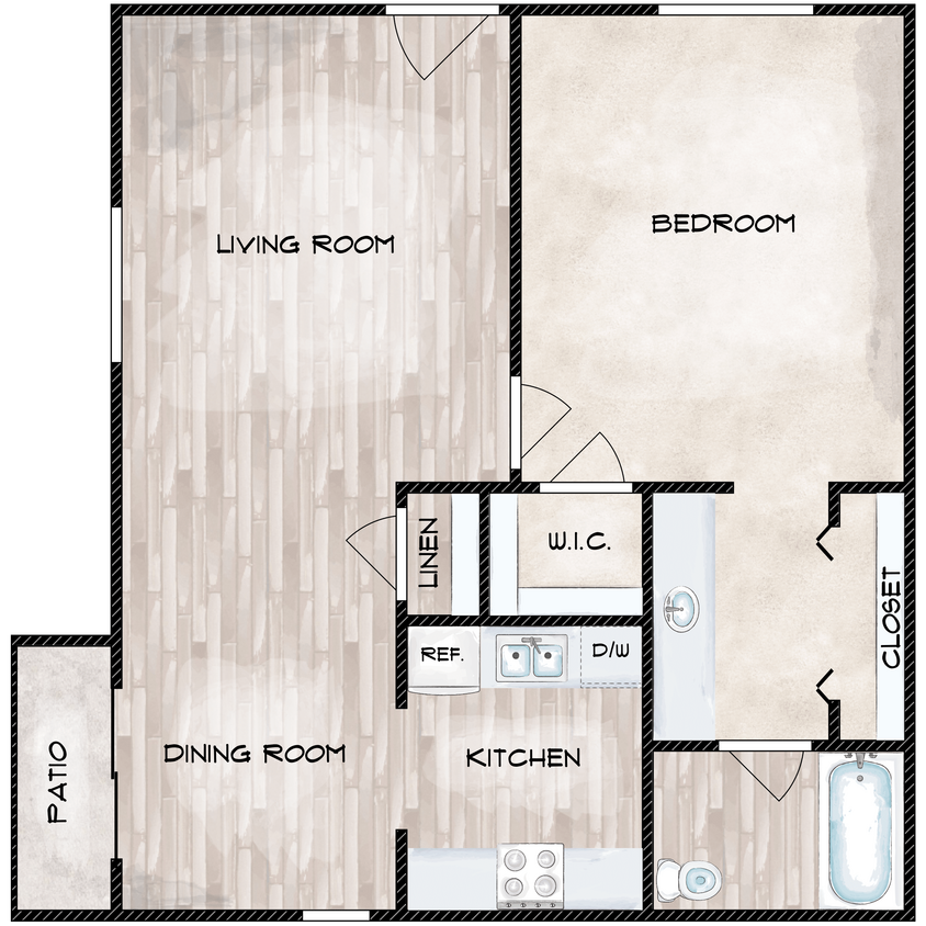 A2.png - One Bedroom