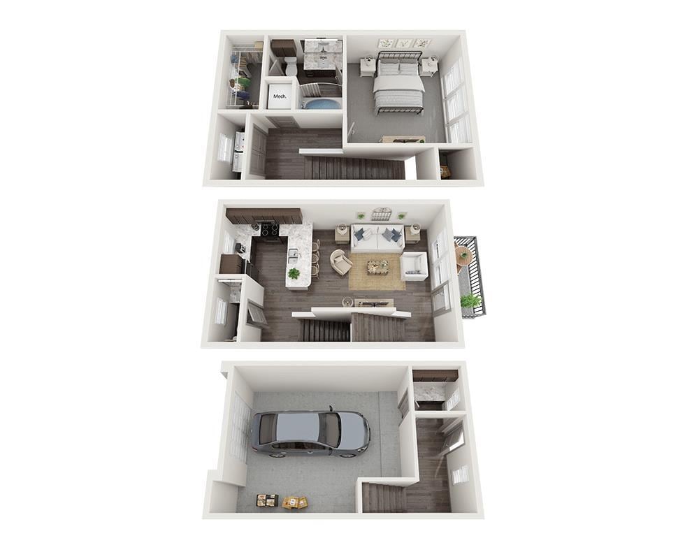 Floor Plan - One Bedroom A1.5B