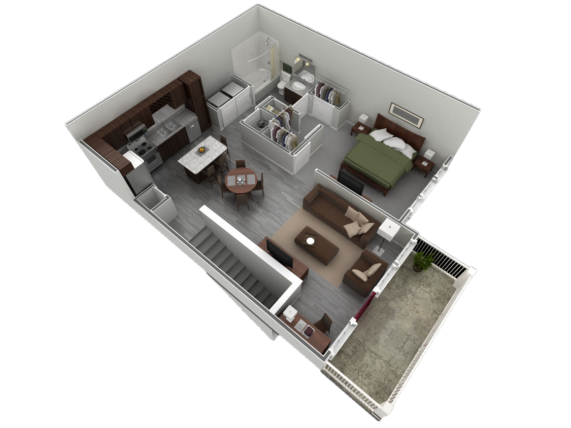 Floor Plan - 1 BR Designer Overlook