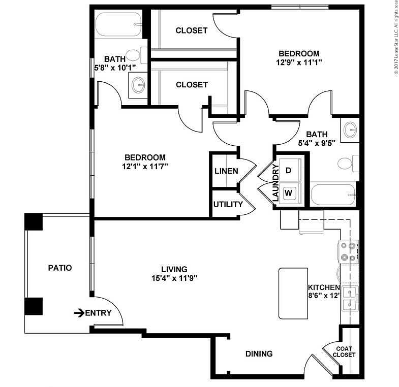 B1G Floorplan with Dimensions - B1G
