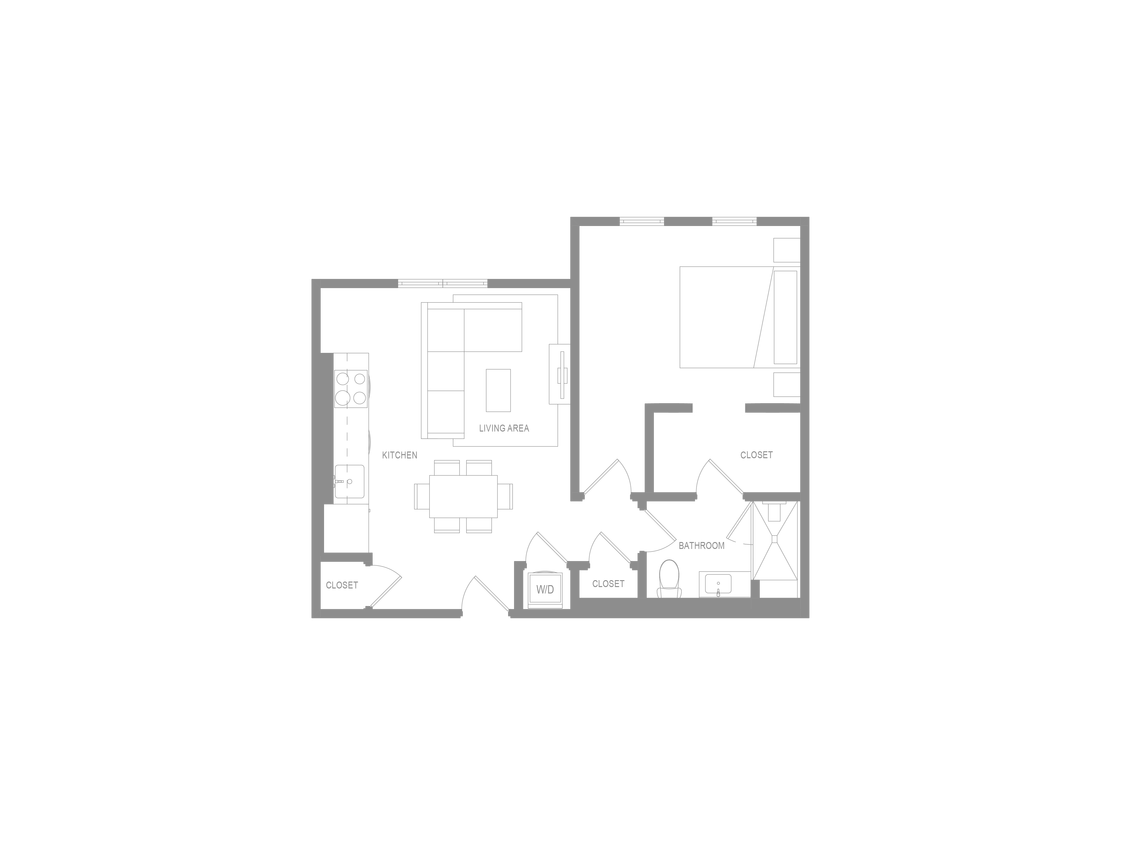 Floor Plan - Alta 1 Bedroom AF