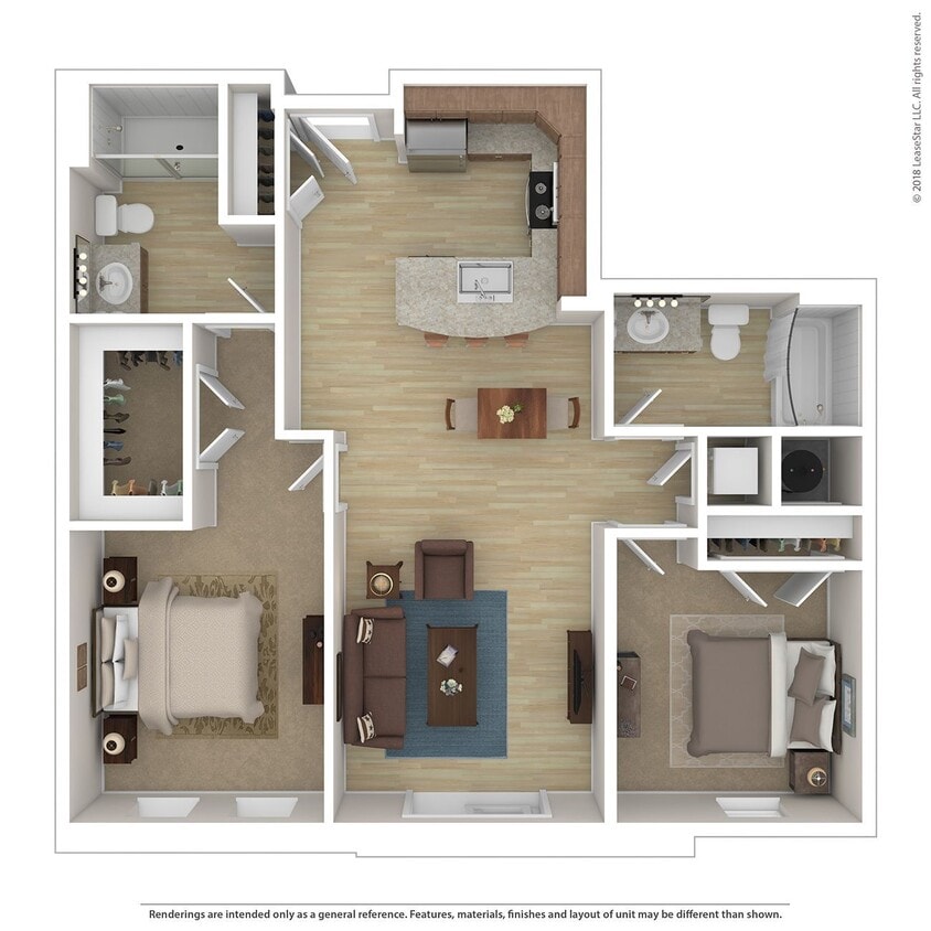 Floor Plan - Opus 2 Bedroom B4