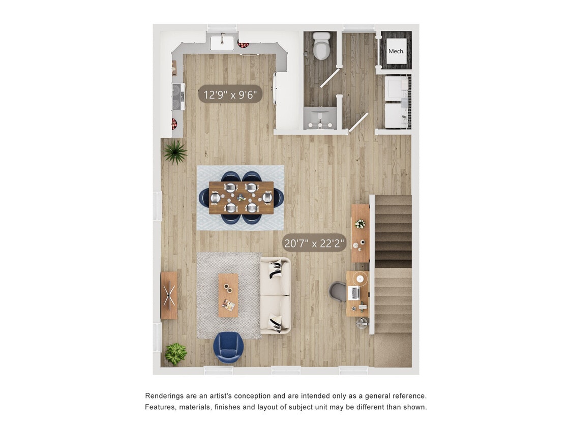 Floor Plan - Cottage C1 + Den