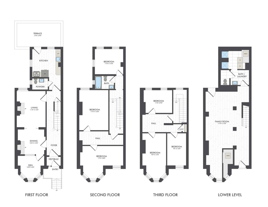 Floor Plan - 6 Bed/2.5 Bath TH 2148